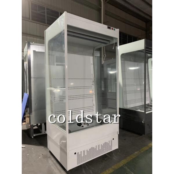 Commercial supermarket air curtain refrigerator open fruit and vegetable milk chiller