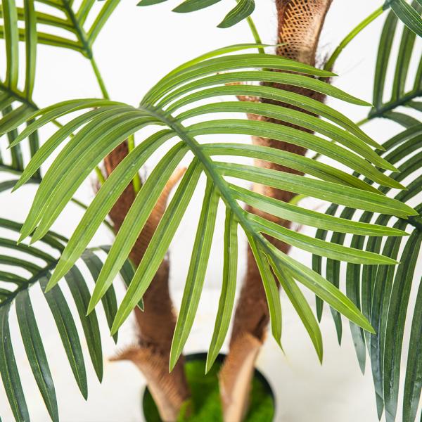 Artificial Palm Tree 6FT, Fake Tree with Realistic Fiber Trunks , Faux Tropical Areca Floor Plant in Pot, Artificial Silk Plant for Home Decor Office Decor Indoor