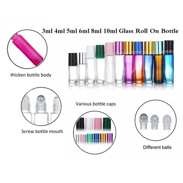 1/ эфирное масло пустое стеклянное Rollerball 3oz 10ml разливает черное покрытие по бутылкам