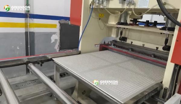 Automatic Hydraulic Board Punching Machine with 200T Pressure High Automatic Operation for Max 20mm Thickness Gypsum Board Perforating