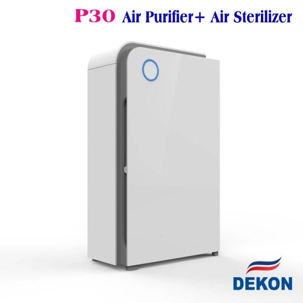 DEKON AIR PURILIZER P30B=air purifier and air sterilizer combined unit with PM2.5 display design