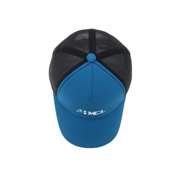 5 Panneau de chapeau de camionneur avec logo personnalisé broderies Voyage Sports Baseball Casquettes Mesh Hommes Plain Foam Blanc