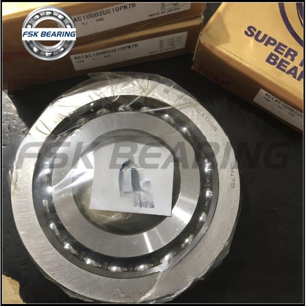 Chrome Steel 45TAC100BSUC10PN7B Angular Contact Thrust Ball Bearing 45*100*20mm Long Life High Speed