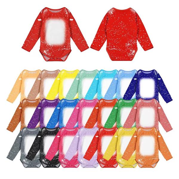Multicolored Tie Die Long Sleeve Sublimation Onesie Blanks