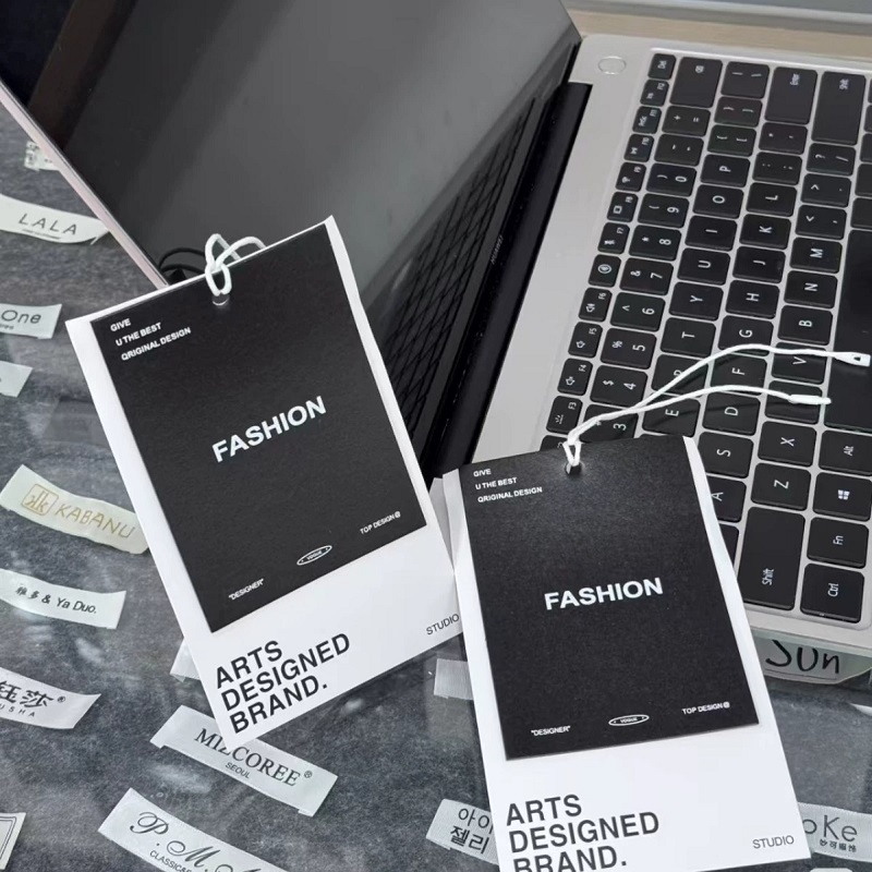 Hang Tags With String Fastener For Apparel And Retail Brand Labeling