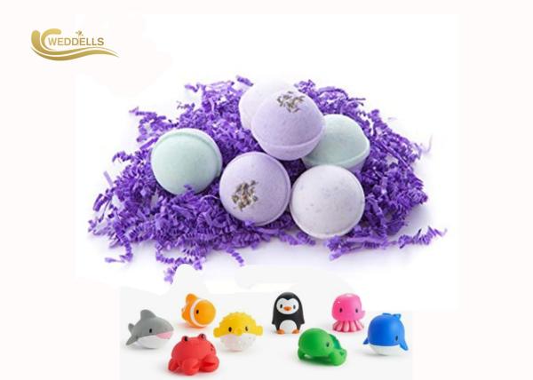 Litchi Fizzy Kids Surprise Bath Bombs Inside Organic Gift Set for Kids Fun