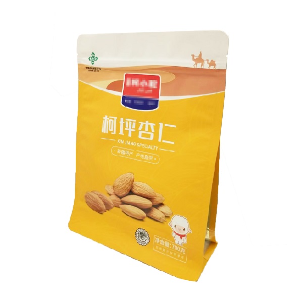 80 Microns Flat Bottom Packaging Bag Matte Stand Up Pouches For Nuts Nontoxic