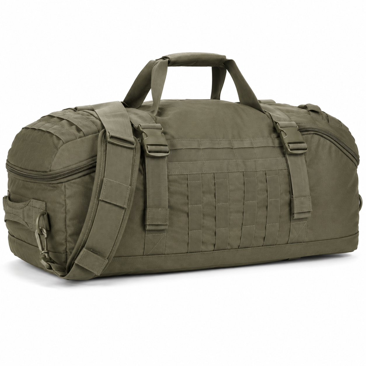 25L Tactical Duffle Backpack for Men, Convertible Weekender Gym & Travel Bag for Overnight Trips, Workout, Sports and Outdoor Use, Black