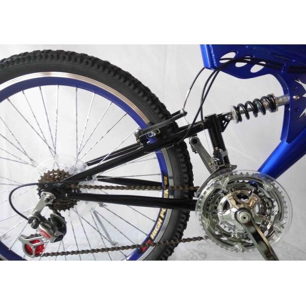 Chinese OEM 26-Inch Mountain Bike with 18 Speeds and Full Suspension Fork Gross Weight 17K