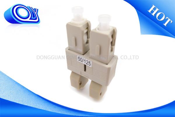 FTTH LC SC Multimode Duplex Hybrid Fiber Optical Cable Adapter Flange 50/125 Grey Color