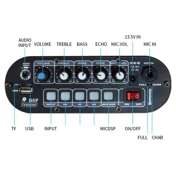 Portable Dual Outdoor Bluetooth Speakers 10m 5.25 Inch Wooden Speaker