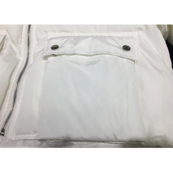 White Winter Puff Jacket Ladies Warm Parka Womens With Big Pockets In Fashion Style