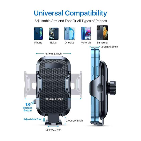 Зажим держателя телефона вентиляционного отверстия вращения 360 градусов стабилизированный для телефона 4inch 7inch