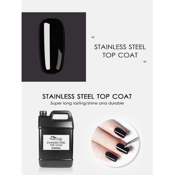 Tempered Top Coat Gel 5000ml Environmental Protection Material Super Shine Top Coat Gel for Nails