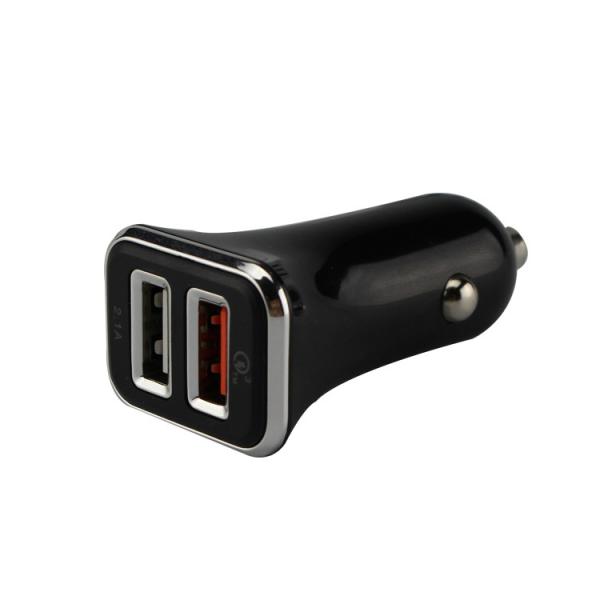 Qc3.0 Electric Station Rapid Cell Phone Car Charger Dual Usb Ports For Iphone