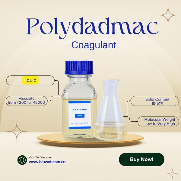 Liquid PolyDADMAC Polydiallyldimethylammonium Chloride Water Treatment Chemical Wastewater And Drinking Water