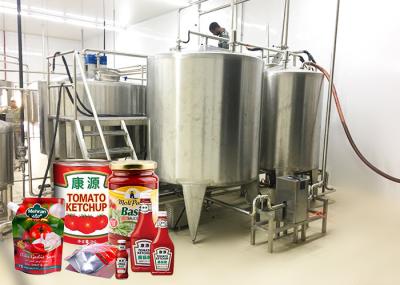 SS304 Mixing And Packaging Processing Line Juice Jam Milk And Water Blending And Filling Line