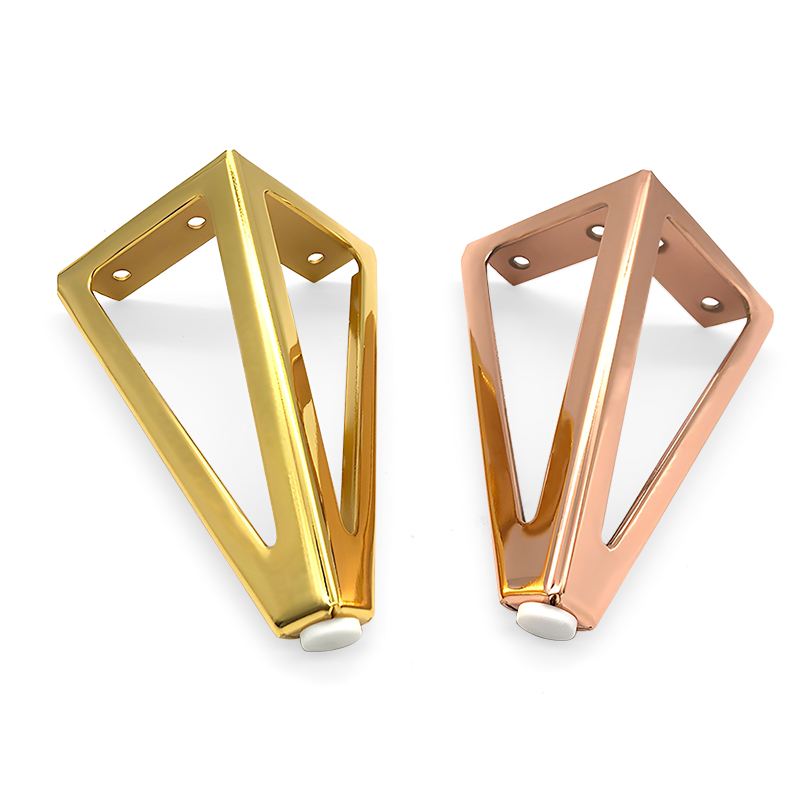 Thickened Metal Triangular Hollow Furniture Legs Support Feet Hardware Accessories for Sofa Coffee Table Dining-Heavy Duty Easy