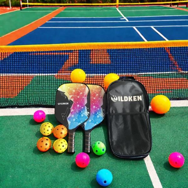 220g Fiberglass Pickleball Paddles Sets With 2 Paddles 4 Balls / 1 Bag USAPA Approved