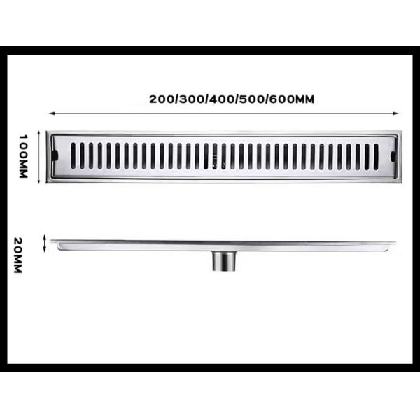 Linear Rectangular Shower Floor Drain With Brush Polishing Finish ODM
