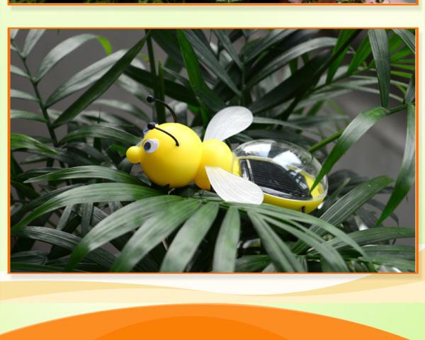 Patent de mode Insecte mignon Cadeaux Jouets solaires Abeille solaire pour enfants