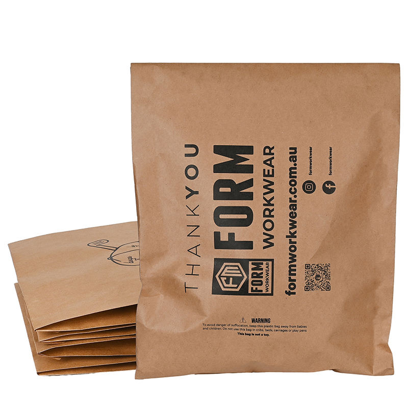 Eco-Friendly Recycled Brown Kraft Paper Mailer Bag For Express And Courier Delivery Packaging Shipping Bags