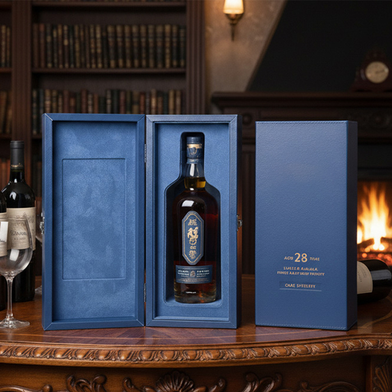 Personalized PU Leather Wine Gift Box With Handle Wholesale Manufacturer