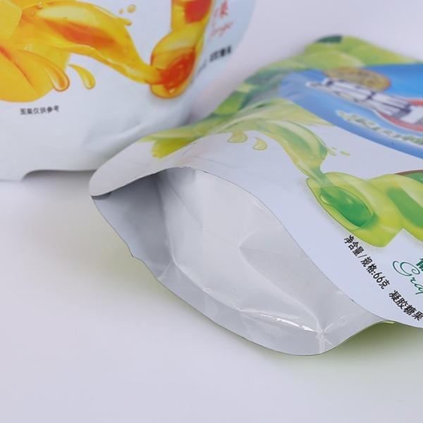 Resealable Biodegradable Stand Up Plastic Bags , Custom Printed Heat Seal Food Bags