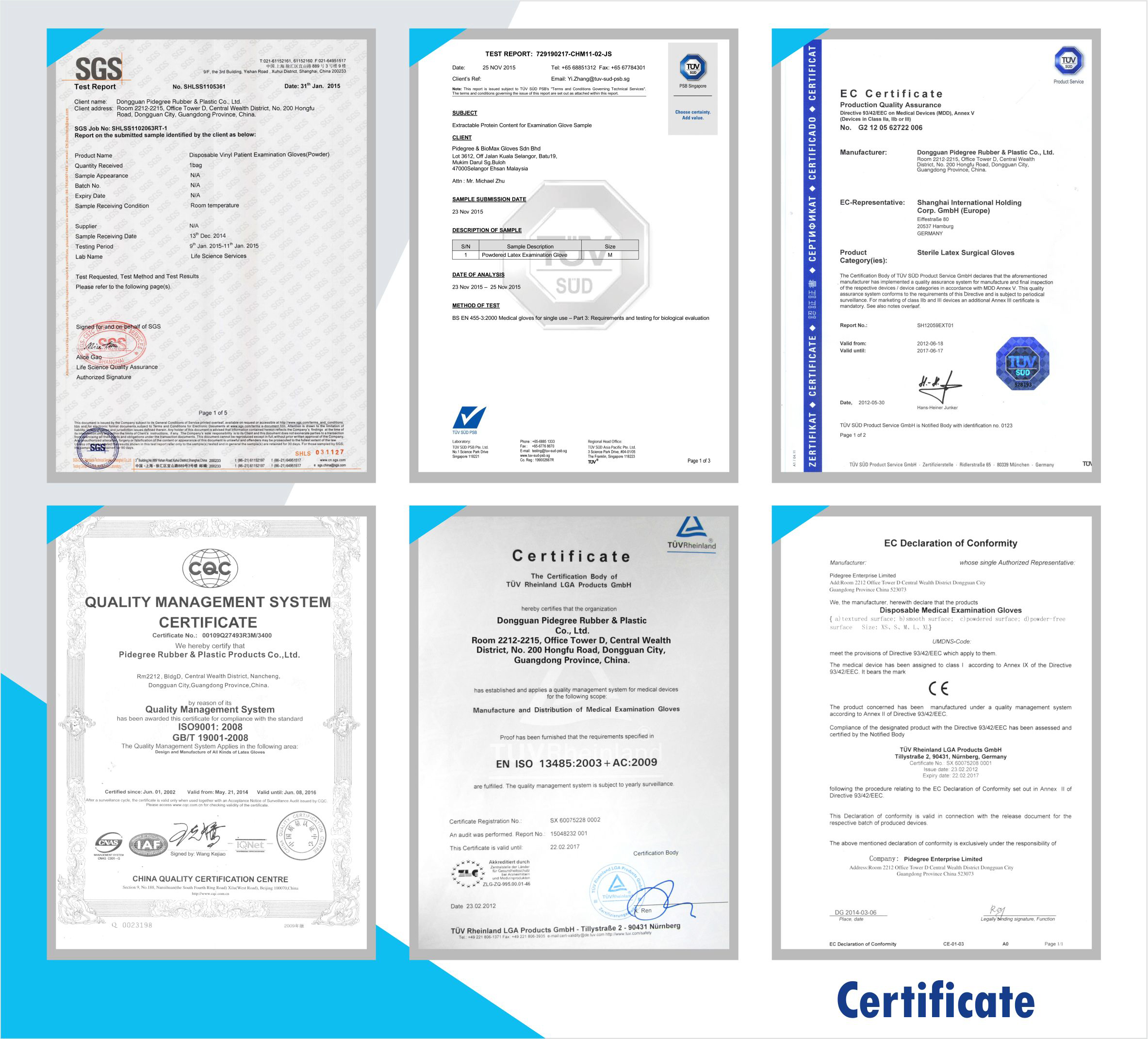 Guangzhou Pidegree Medical Technology Co., Ltd. Certifications