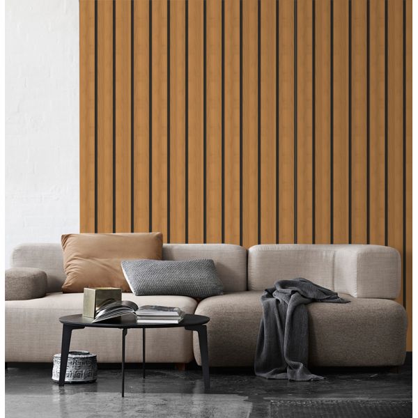 Waterproof Elastic IXPE PVC Grille Panel Wood Grain For School Decor