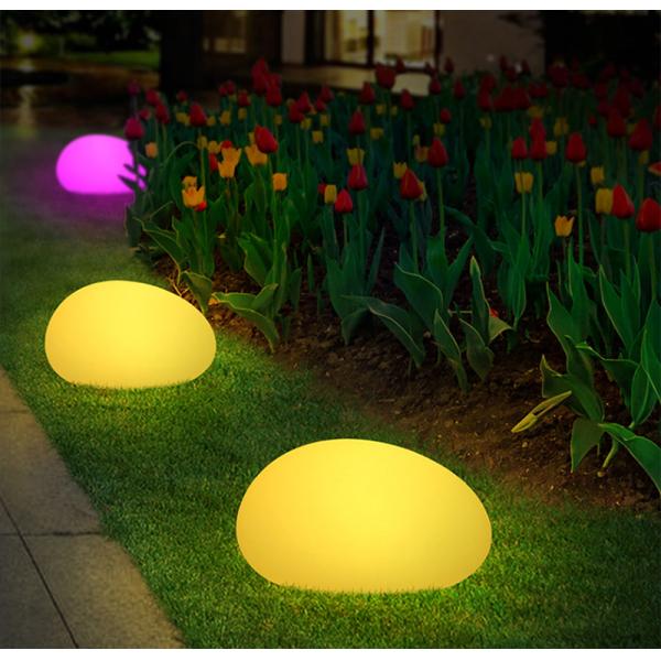 Outdoor Garden Stone Solar Lawn Light Ground Plug Colourful LED Solar Lights
