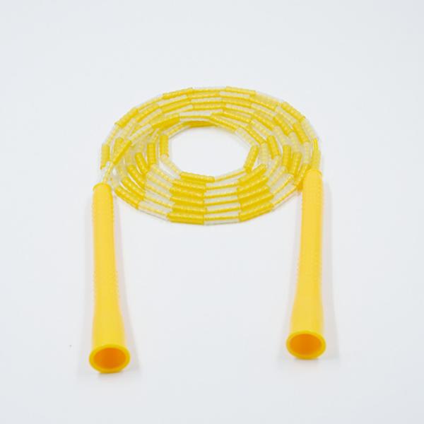 PVC Colorful Soft Beaded Jump Rope Bamboo Joint Beaded Skipping Rope