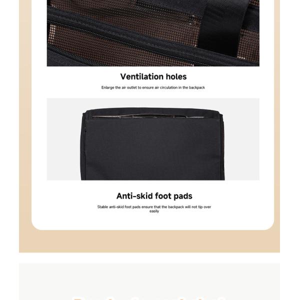 Sacs de voyage pour animaux de compagnie Portable en nylon Portable de luxe Porteur pour chiens de compagnie Ventilation extérieure