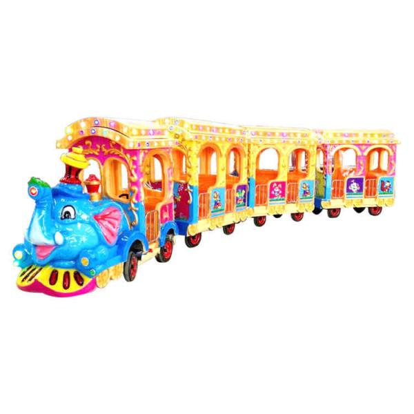 Elephant Lovely Amusement Fun Train Rides / Kiddie Train Ride 14 Riders
