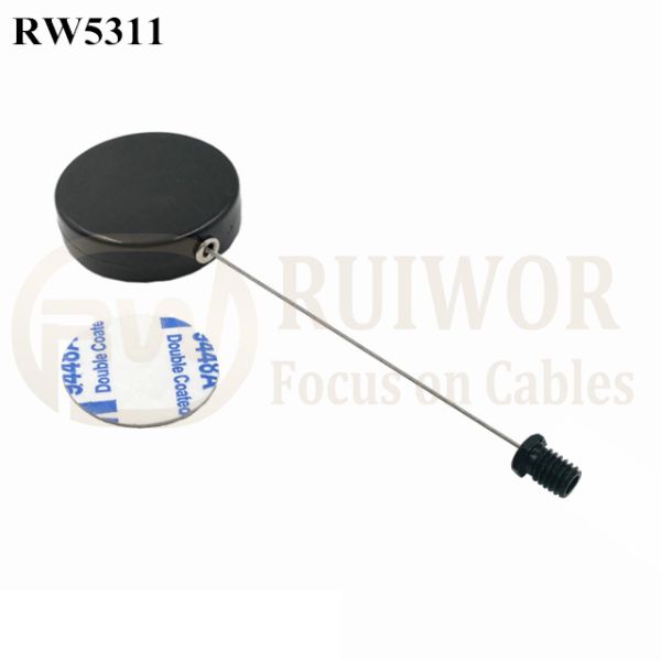 RW5311 Round Security Display Tether Plus M6x8MM /M8x8MM Or Customized Flat Head Screw Cable End