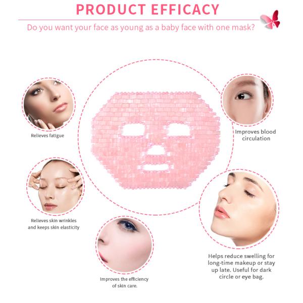 28cm Natural Cool Skin Facial Green Fluorite Jade Mask For Female