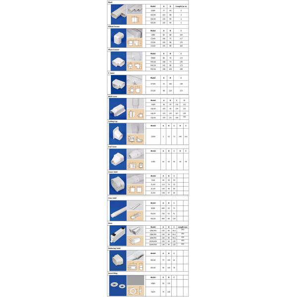 100mm AC Duct PVC Air Conditioner Pipe Cover Duct T-Joint Tee Joint