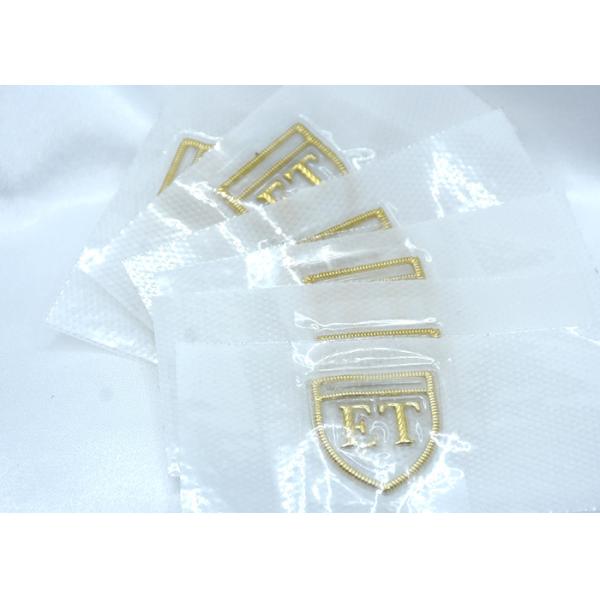 Золото 3D подняло ярлыки одежды передачи тепла TPU для костюмов лыжи, рабочей одежды