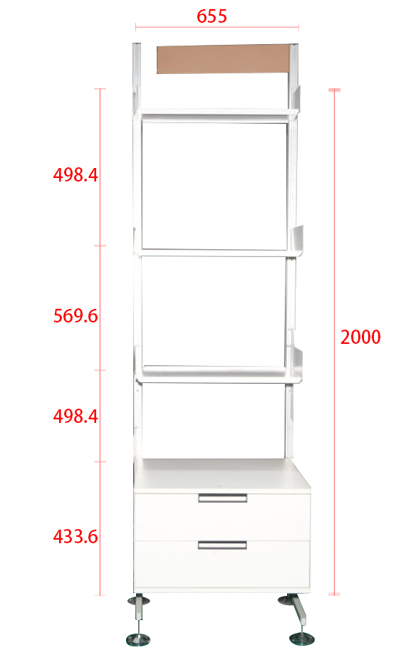 Wall-Mounted 5-Layer Modular Shelf White Bedroom Floating Shelves Adjustable Modern Steel Modular Wall Unit Drawer for Clothing