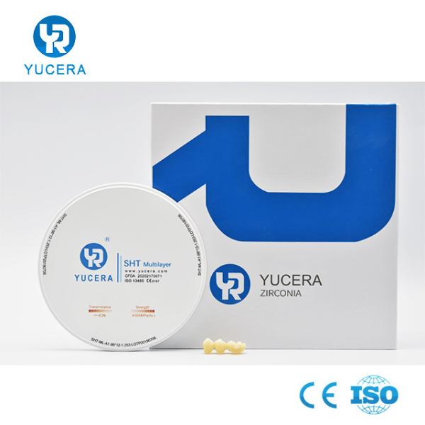 Translucency диска 46% Zirconia кулачка SHT Preshaded 900Mpa Cad