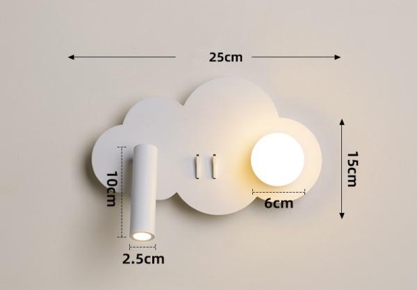 Bedroom bedside reading wall lamp creative full acrylic ball eye protection spotlight modern sofa background wall lamps