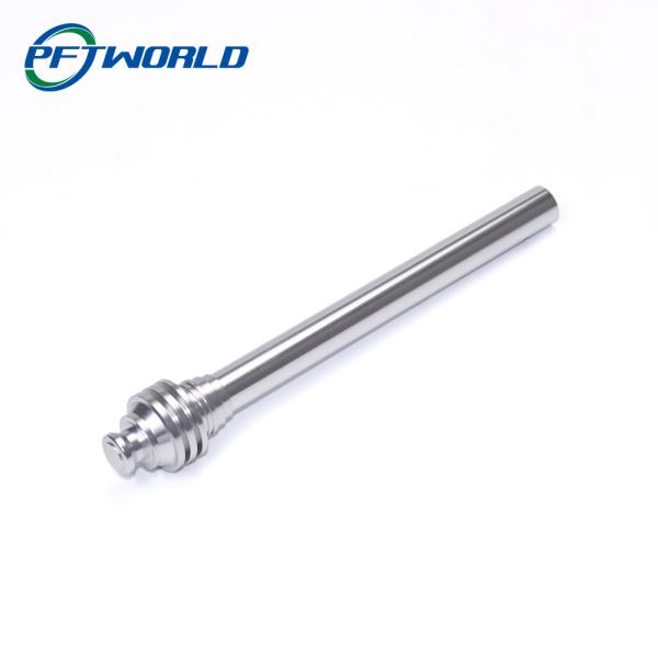 CNC machined long rod polished aluminum