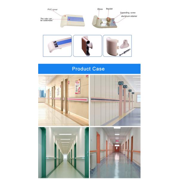 Поручень коридора больницы рельса аварии ПВК антибактериал для стены