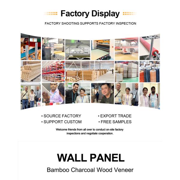 Factory Direct Sales PET High-gloss Bamboo Charcoal Marble Wood Veneer Interior Decoration Panels For TV Background Walls