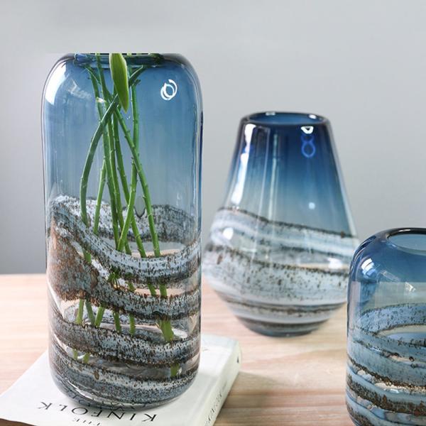 Polished Lead Free Household Craft Glass Flower Vase