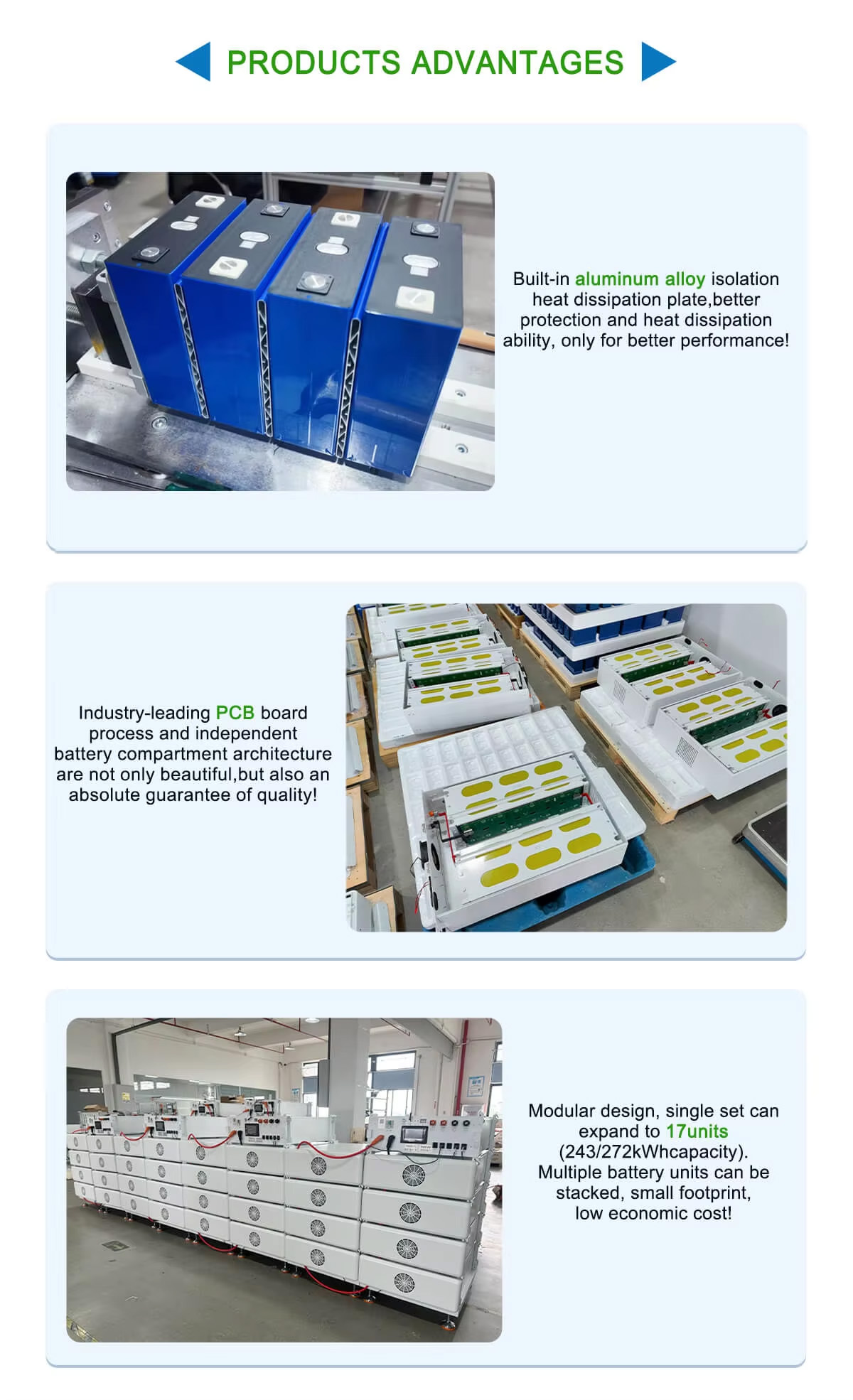 SUNPOK High-voltage Series Energy Storage Batteries 51.2V 314Ah HV Lithium-ion Battery Pack