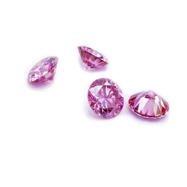 Сертификат GRA Розовый цвет 3 мм до 12 мм Мойсанит Алмаз VVS1 Круглый Бриллиантовый резкий Мойсанит Камни