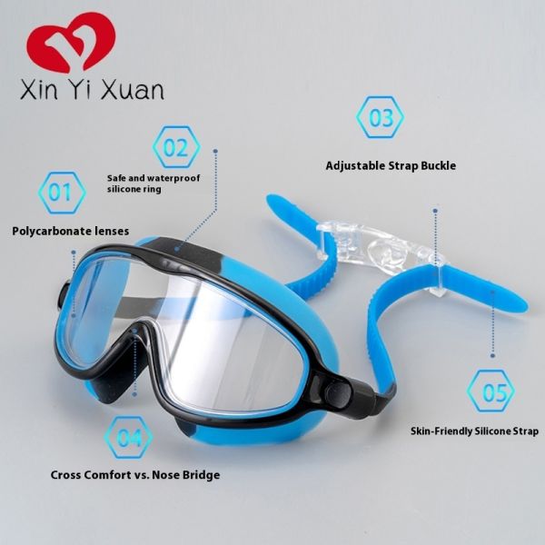 Children Swim Goggles PP Frame & Shatterproof PC Lens Waterproof Anti-fog Swimming Eyewear