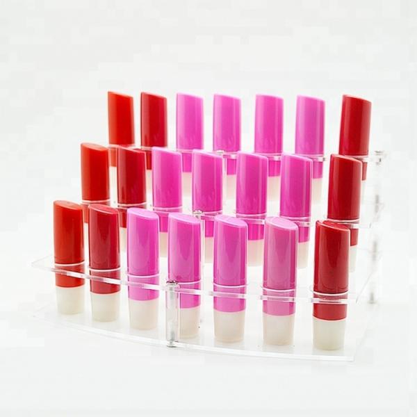 Chapstick Tube Holder Empty Lip Gloss Tubes Sample Display With Lid Caps