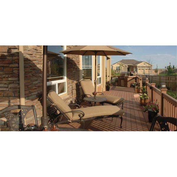 Waterproof WPC Outdoor Decking / Green Flooring HS145*22 for Outdoor Environment